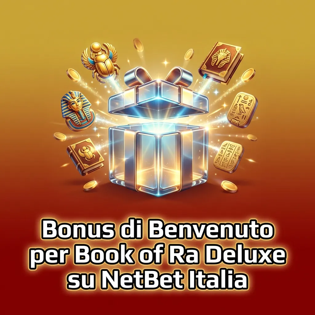 NetBet Italia welcome bonus: 50 free spins, 100% match up to €1,000, plus 200 extra spins for Book of Ra Deluxe slot game