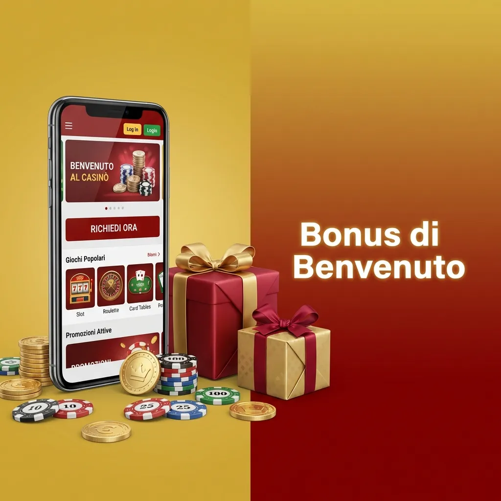 Welcome bonus illustration for new casino players showing registration and deposit offers with free spins