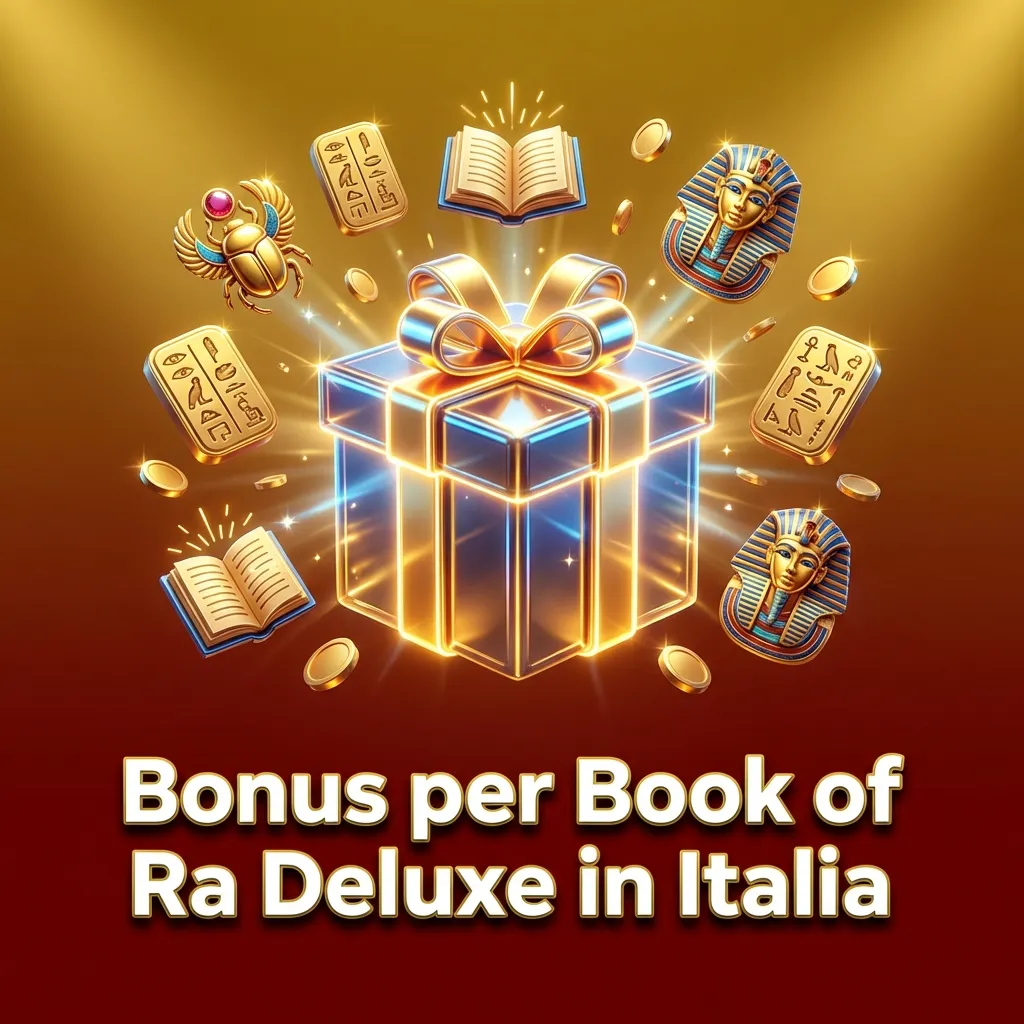 Italian casino bonuses for Book of Ra Deluxe slot game including free spins, welcome offers and cashback rewards