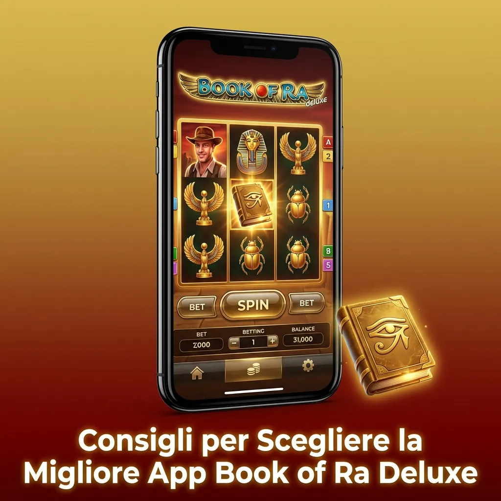 Screenshot of checklist for choosing Book of Ra Deluxe app with ADM license, payment methods, and Italian support features
