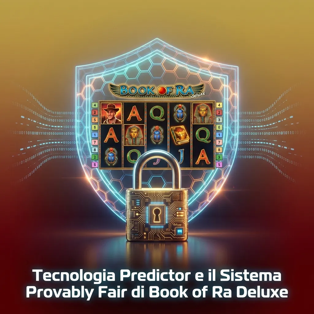 Book of Ra Deluxe slot machine interface showing RNG technology and Provably Fair system certification display