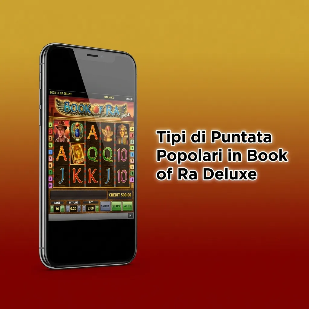 Book of Ra Deluxe slot machine showing bet options ranging from €0.10 to €100 with gameplay interface and autoplay features